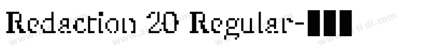 Redaction 20 Regular字体转换